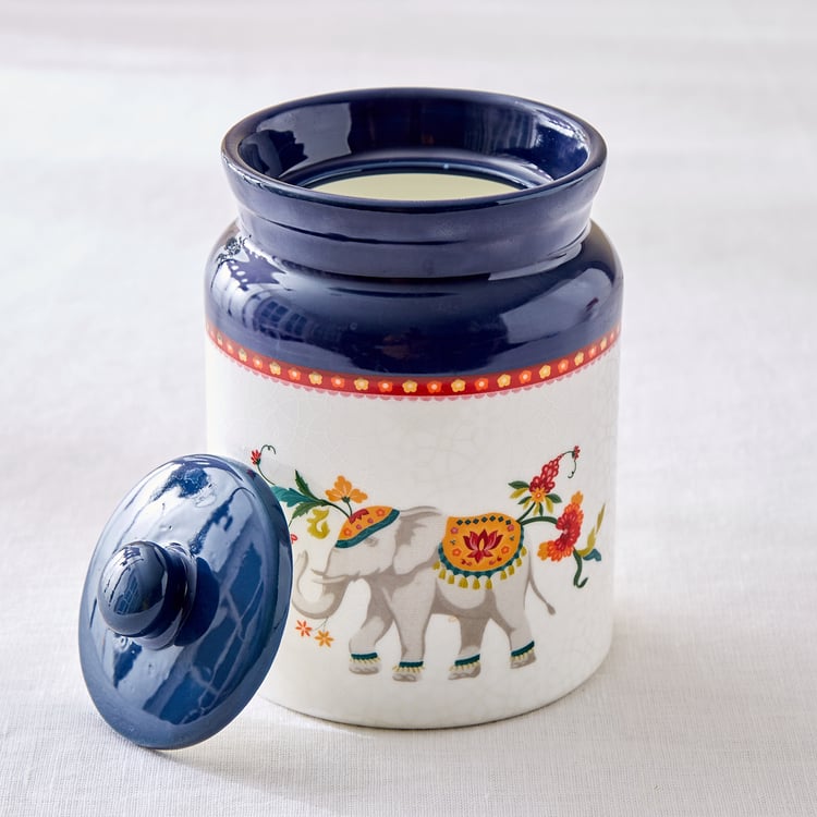 Jalsa Set of 2 Bone China Printed Canisters - 540ml