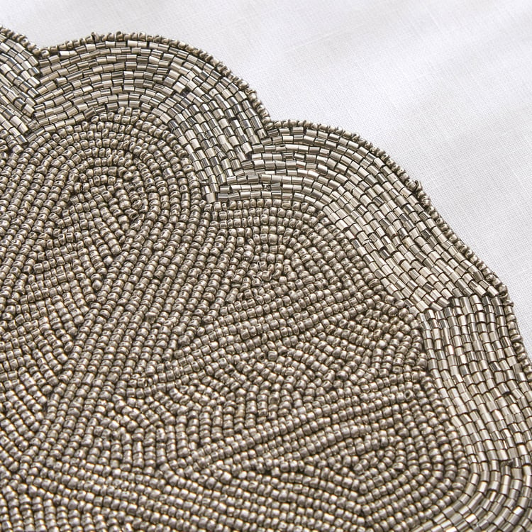 Halcyon Smoke Beaded Placemat