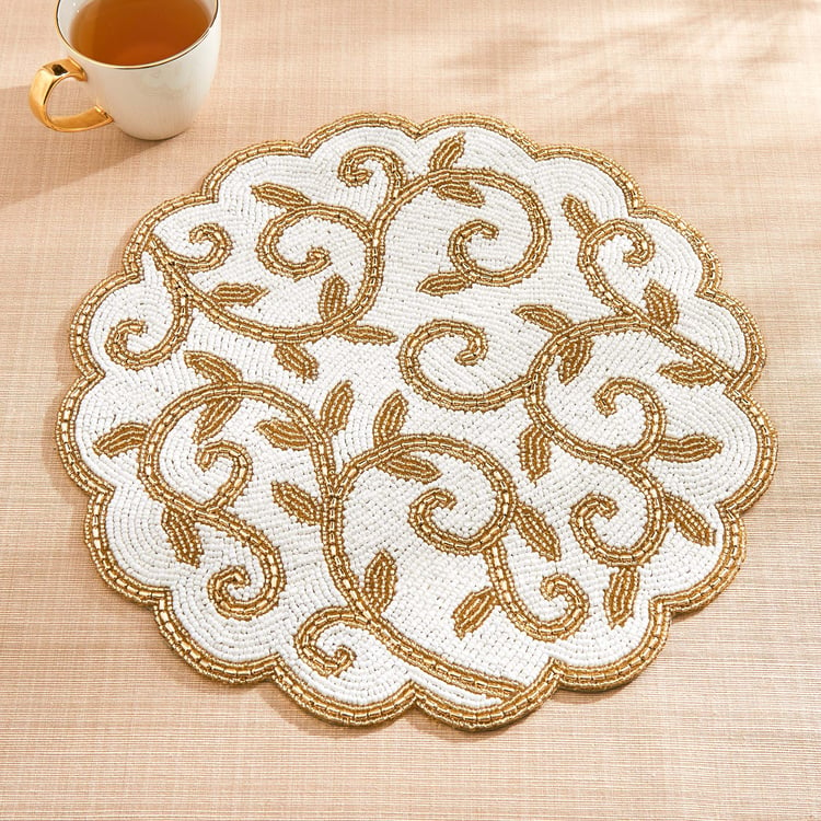 Halcyon Swirl Beaded Placemat