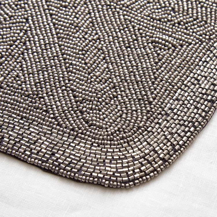 Halcyon Smoke Beaded Table Runner