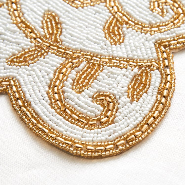 Halcyon Swirl Beaded Table Runner