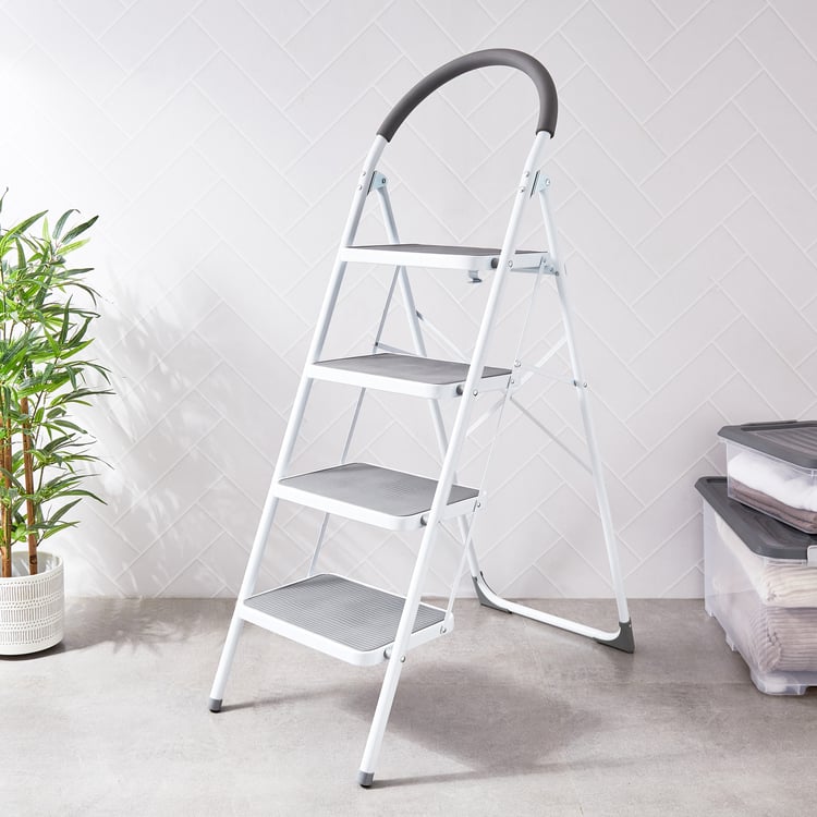 Omnia Flavell Metal Foldable 4-Step Ladder