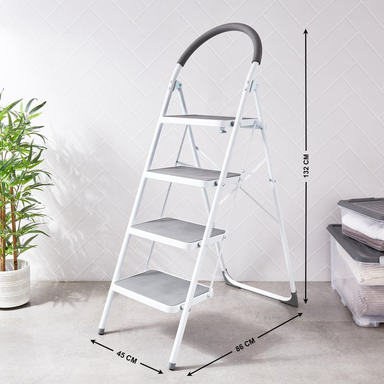 Omnia Flavell Metal Foldable 4-Step Ladder