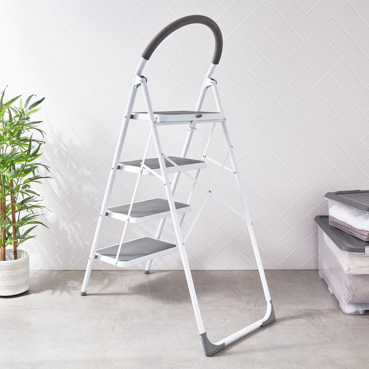 Omnia Flavell Metal Foldable 4-Step Ladder