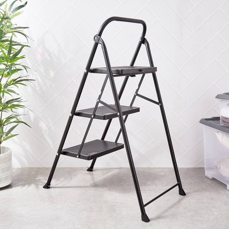 Omnia Newport Metal Foldable 3-Step Ladder