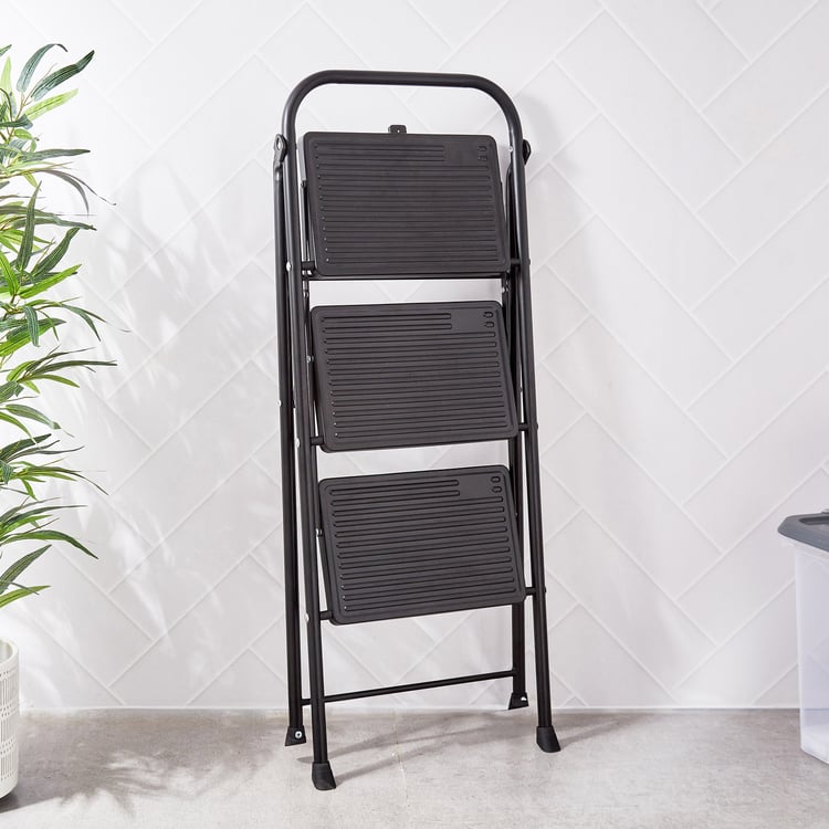 Omnia Newport Metal Foldable 3-Step Ladder