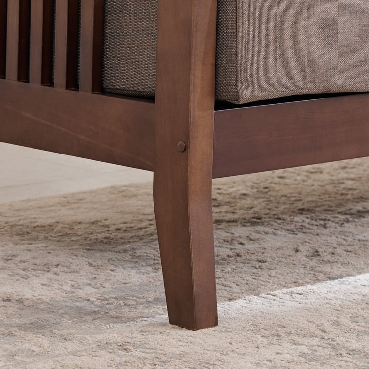 Abby Fabric 3+1+1 Seater Sofa Set - Brown