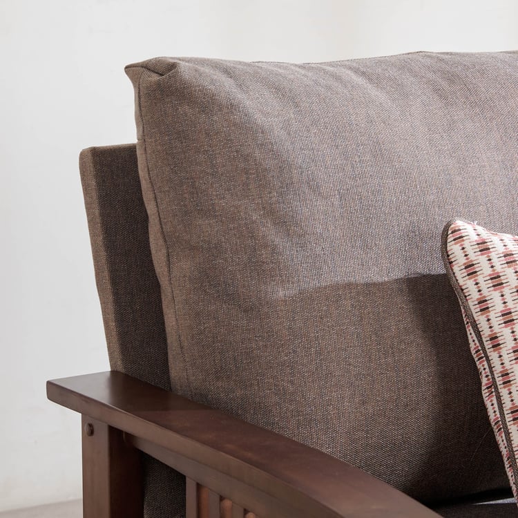 Abby Fabric 3+1+1 Seater Sofa Set - Brown