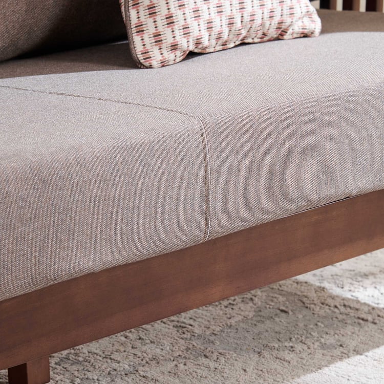 Abby Fabric 3+1+1 Seater Sofa Set - Brown