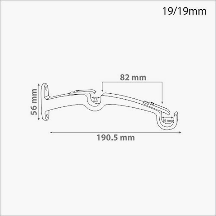 DECO WINDOW Set of 3 Metal Double Bracket