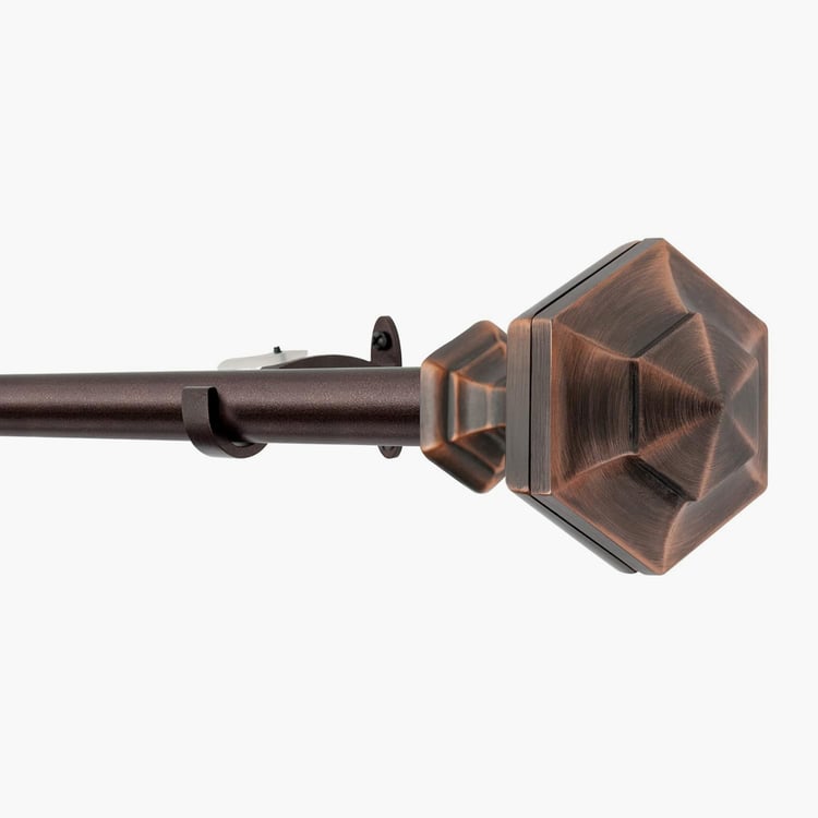 DECO WINDOW Premium Extendable Single Curtain Rod - 19mm, Antique Copper (36-66in)