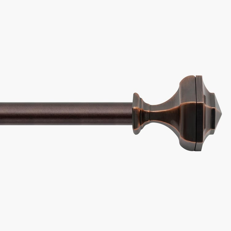 DECO WINDOW Premium Extendable Single Curtain Rod - 19mm, Antique Copper (36-66in)