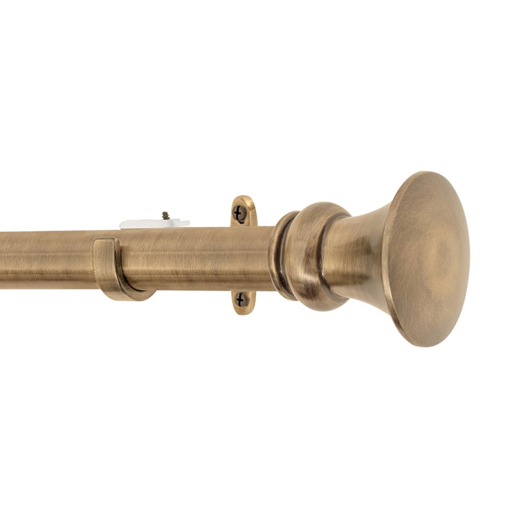 DECO WINDOW Adjustable Curtain Rod - 1", Brass (36-66")