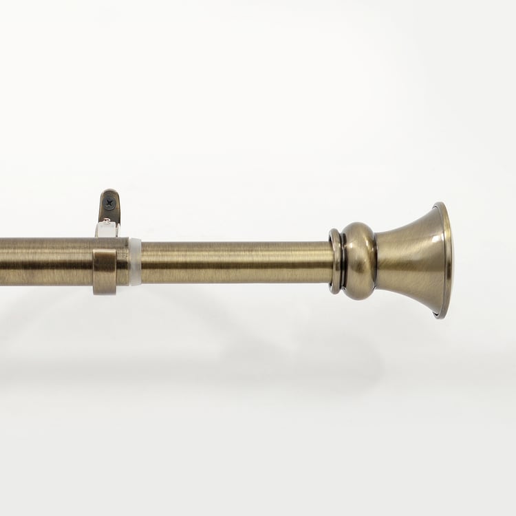 DECO WINDOW Extendable Curtain Rod - 25mm, Brass (52" to 144")