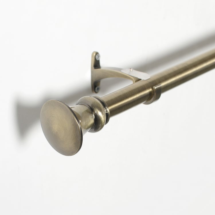 DECO WINDOW Extendable Curtain Rod - 25mm, Brass (52" to 144")