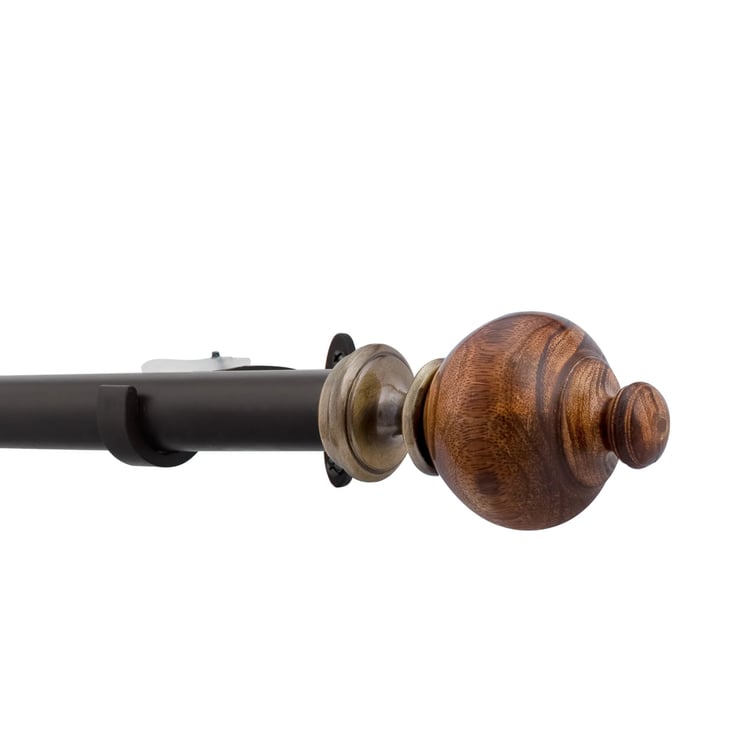 DECO WINDOW Wood Extendable Curtain Rod - 25mm (36-66")