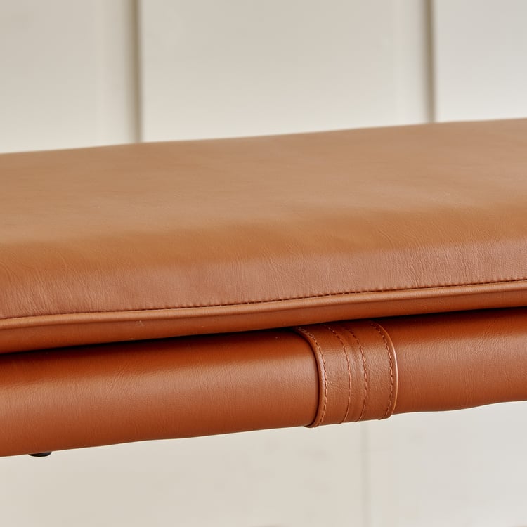 Amanda Faux Leather Dining Bench - Tan