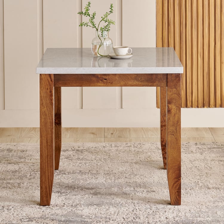 Giza Composite Marble Top 2-Seater Dining Table - Grey