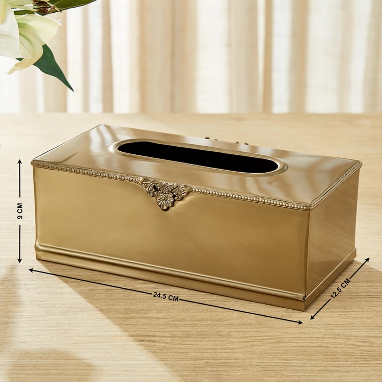 Heritage Renew Tara Metal Tissue Holder - 24.5x12.5x9cm