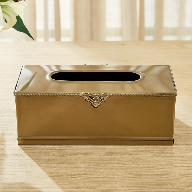 Heritage Renew Tara Metal Tissue Holder - 24.5x12.5x9cm