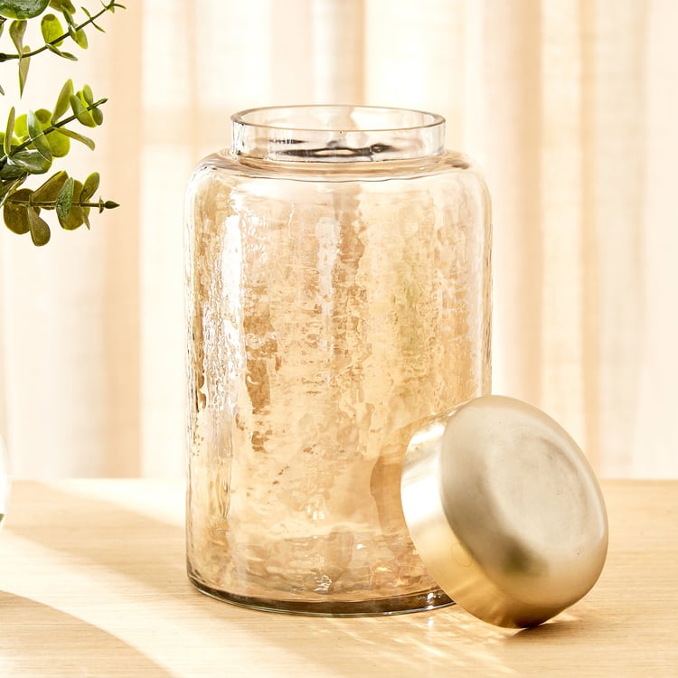 Splendid Homeshores Quella Glass Decorative Canister - Large