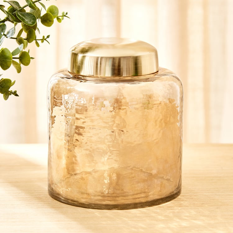 Splendid Homeshores Quella Glass Decorative Canister