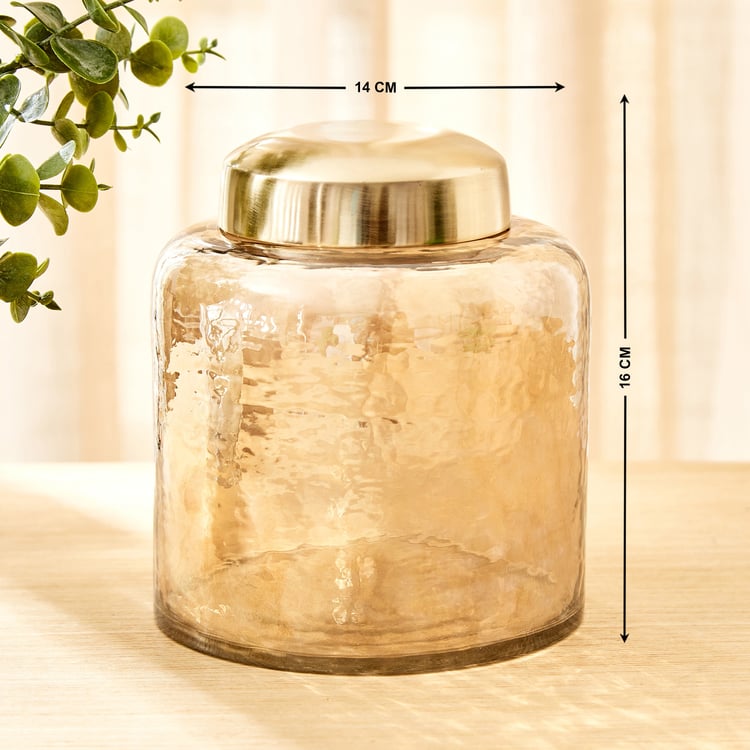 Splendid Homeshores Quella Glass Decorative Canister