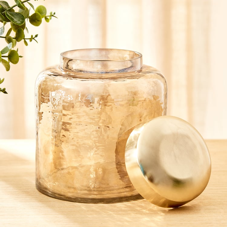 Splendid Homeshores Quella Glass Decorative Canister