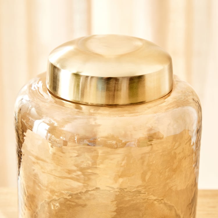 Splendid Homeshores Quella Glass Decorative Canister