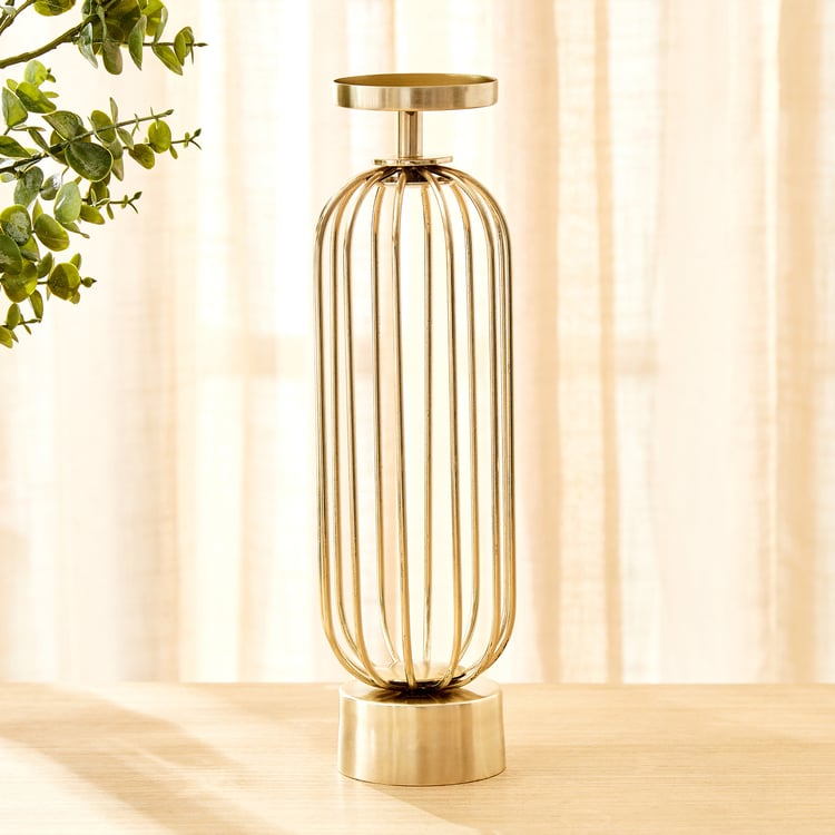 Splendid Homeshores Quella Metal Pillar Candle Holder