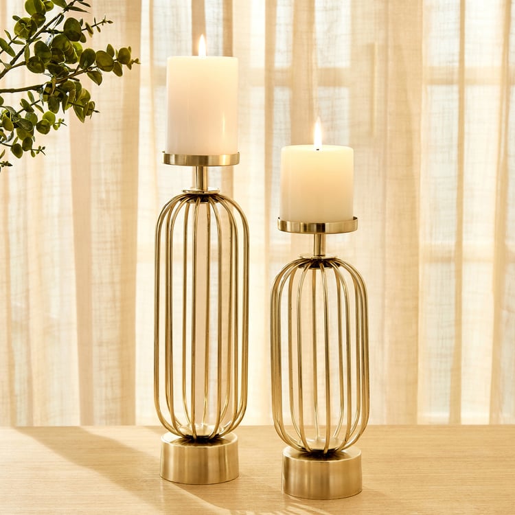 Splendid Homeshores Quella Metal Pillar Candle Holder