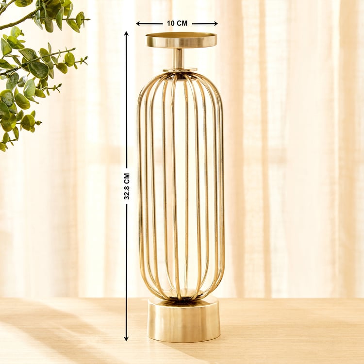 Splendid Homeshores Quella Metal Pillar Candle Holder