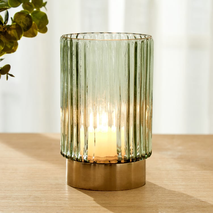 Splendid Homeshores Quinn Glass Ribbed Votive Holder