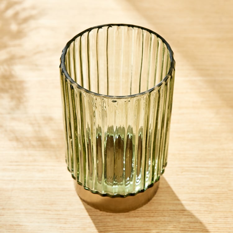 Splendid Homeshores Quinn Glass Ribbed Votive Holder