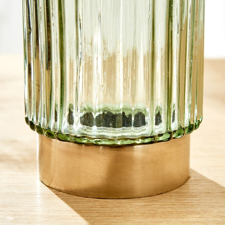 Splendid Homeshores Quinn Glass Ribbed Votive Holder