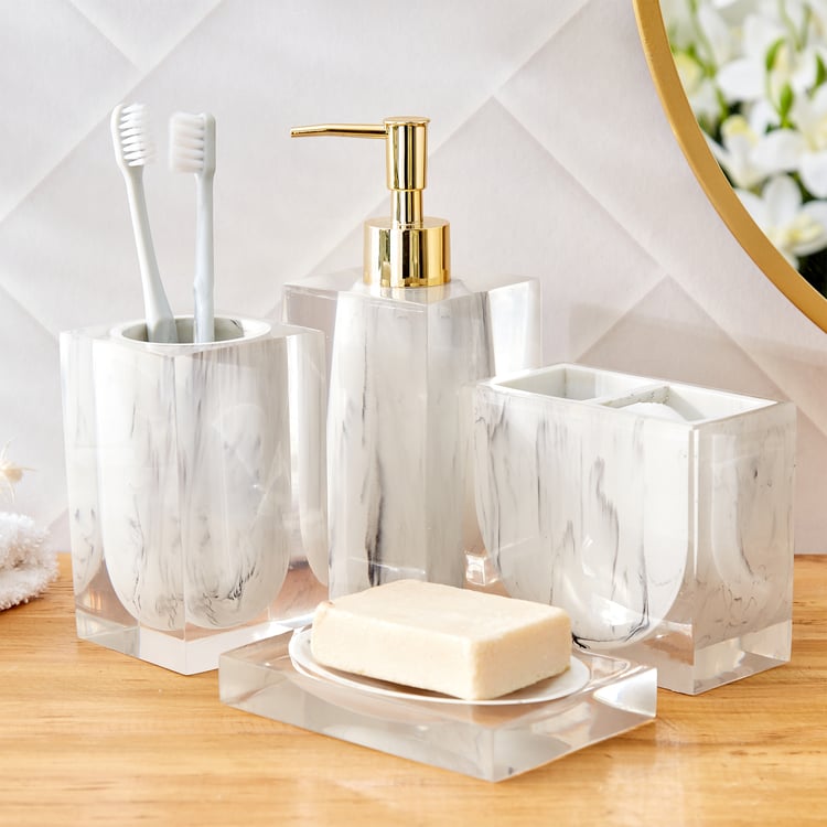 Aubree Carrara Polyresin Soap Dispenser - 165ml