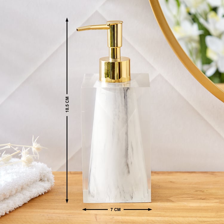 Aubree Carrara Polyresin Soap Dispenser - 165ml