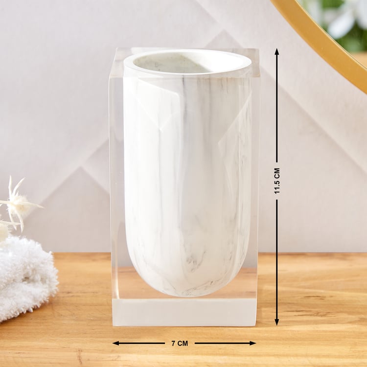 Aubree Carrara Polyresin Tumbler