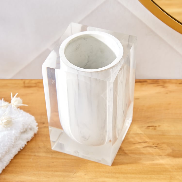 Aubree Carrara Polyresin Tumbler