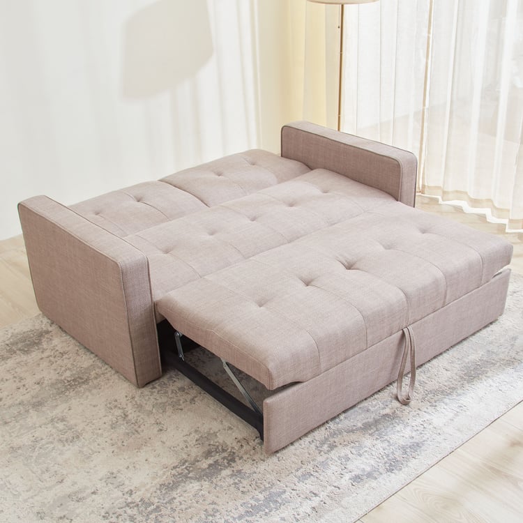 Comet Fabric 2-Seater Sofa Bed - Brown