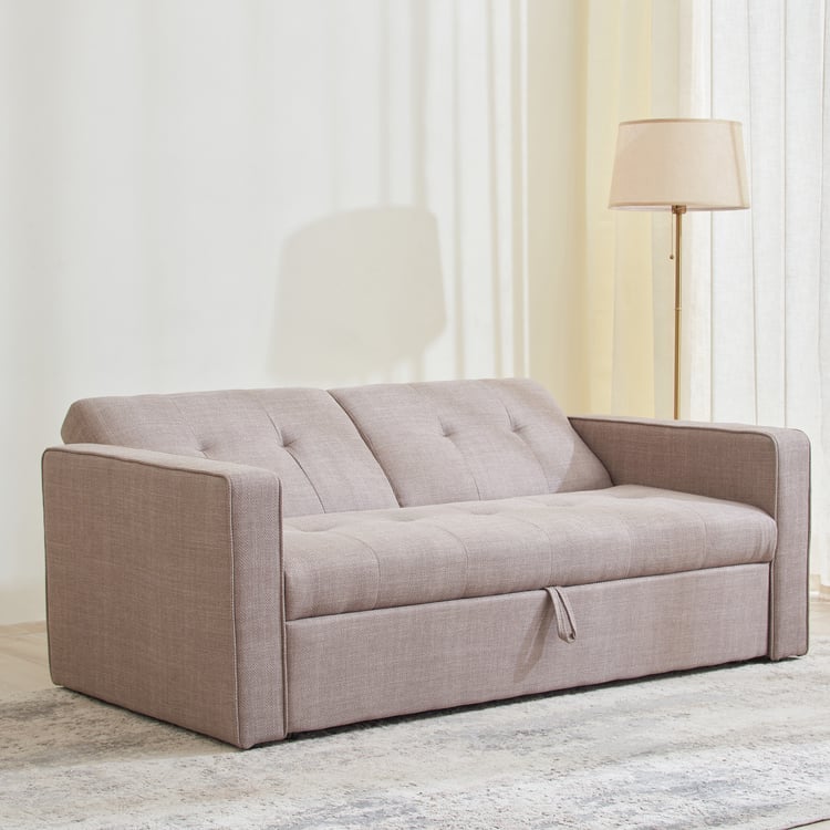 Comet Fabric 2-Seater Sofa Bed - Brown