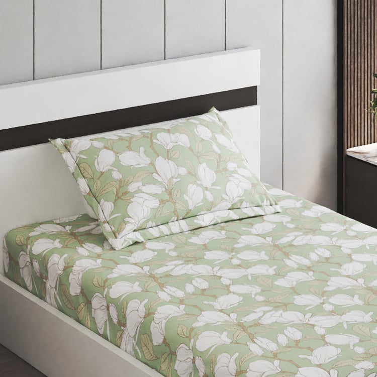 Oxford Cotton 200TC Printed 2Pcs Single Bedsheet Set