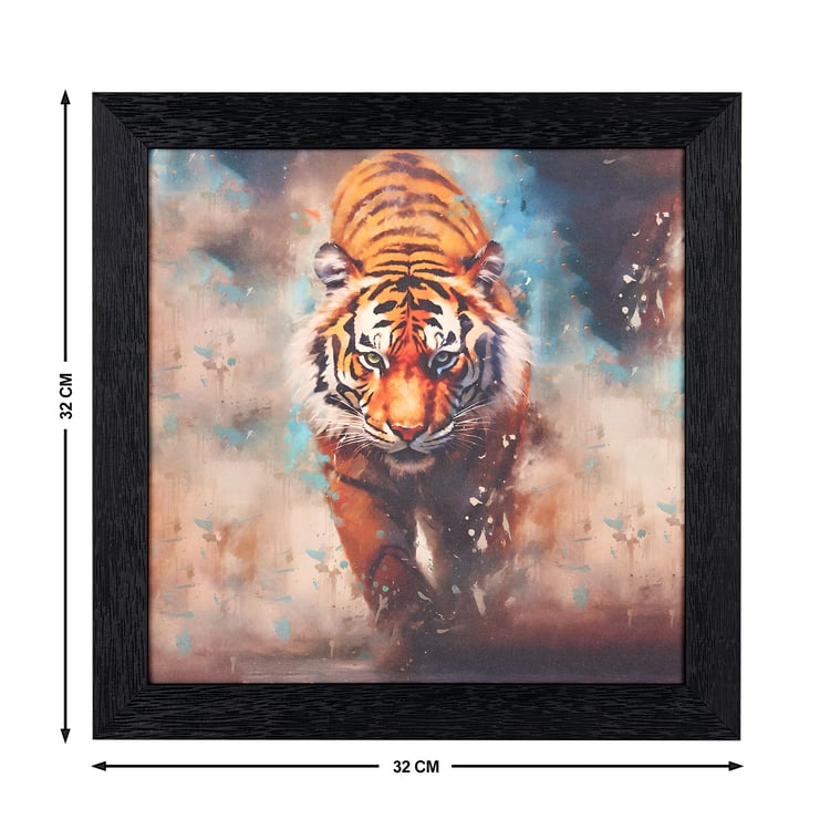 Aura Kingdom Synthetic Tiger Picture Frame - 32x32cm