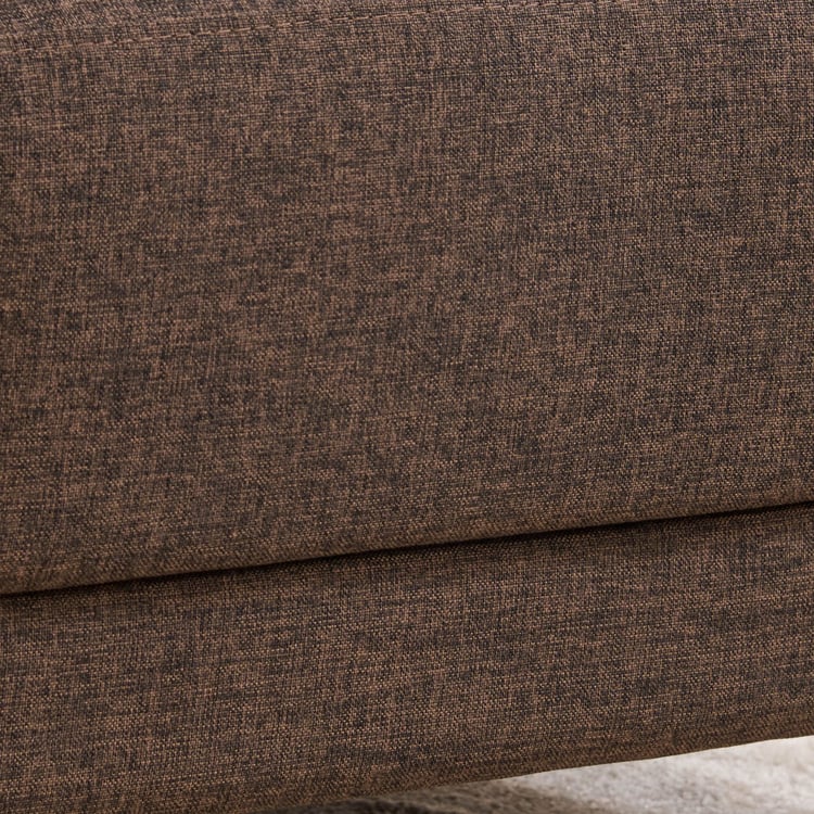 Berry Fabric 1-Seater Sofa - Brown