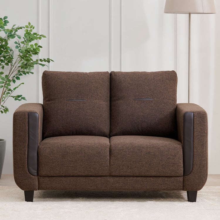 Berry Fabric 2-Seater Sofa - Brown