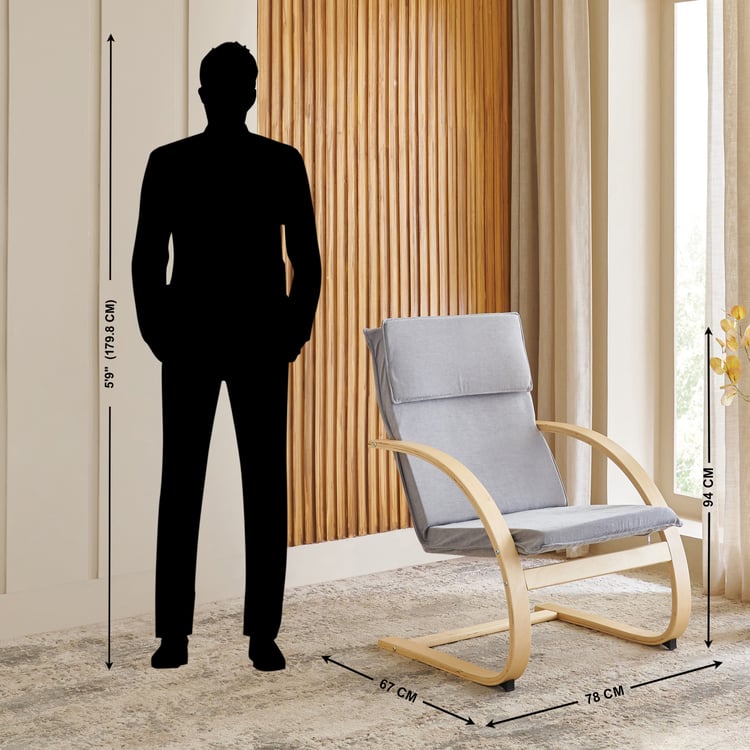 Paulo Fabric Accent Chair - Grey