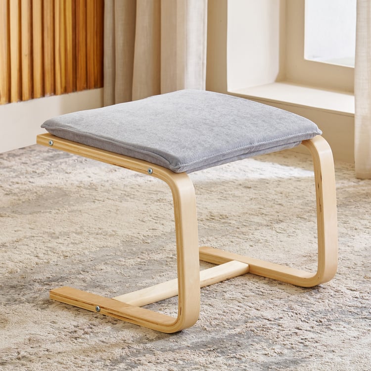 Paulo Fabric Chair Footrest - Grey
