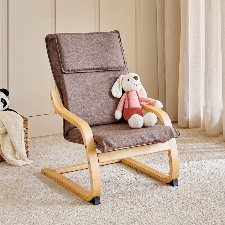 Paulo Fabric Kids Chair - Brown