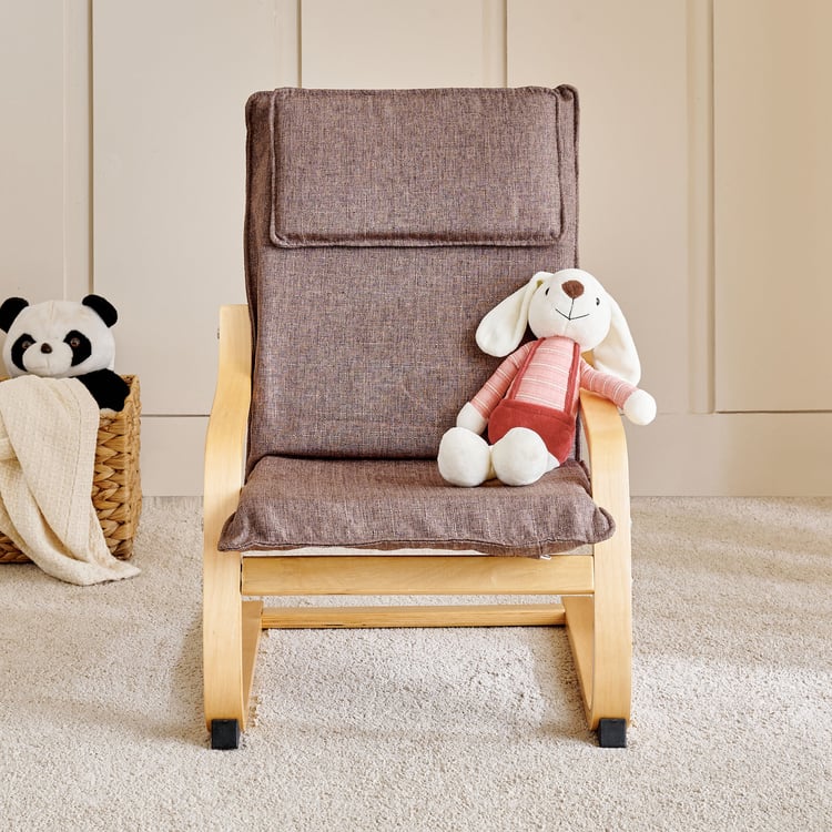 Paulo Fabric Kids Chair - Brown