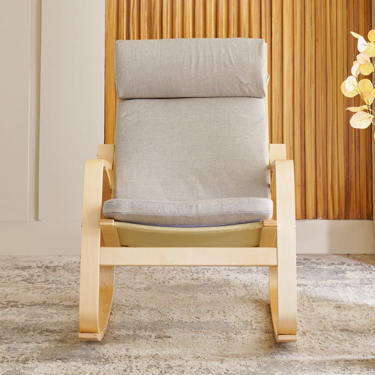 Paulo Fabric Rocking Chair - Beige
